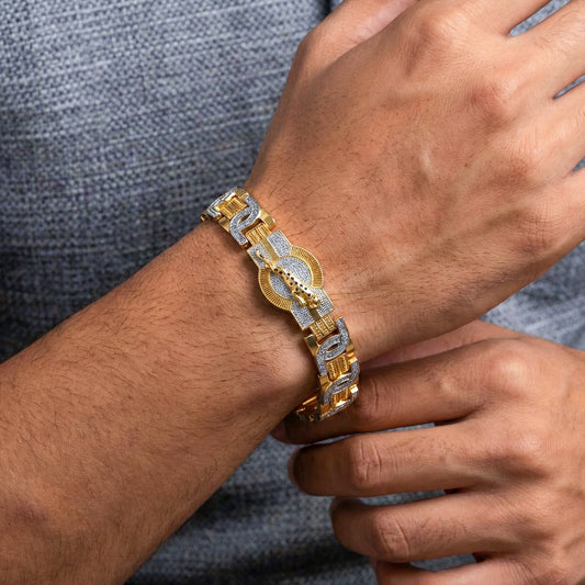 Crown Iced Gold Bracelet jewellery product view 2