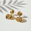 Elite Golden Petal Pearl Earrings jewellery product view 1