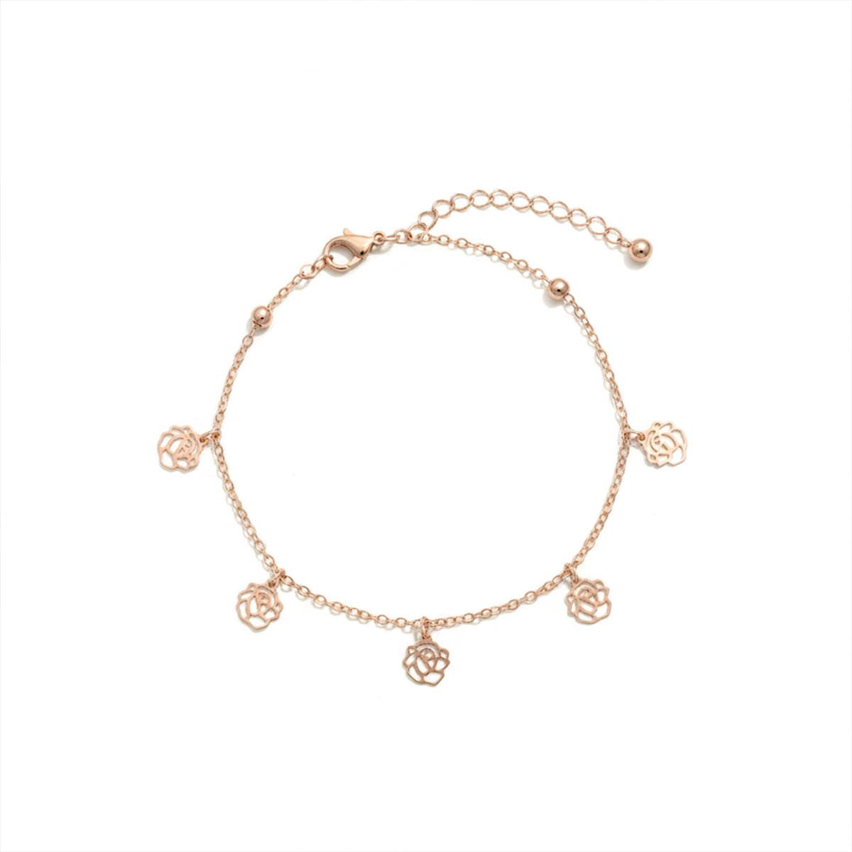 Aura Charm Rose Gold Anklet jewellery product view 5