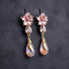 Blush Bloom Crystal Drop Earrings jewellery product view 1