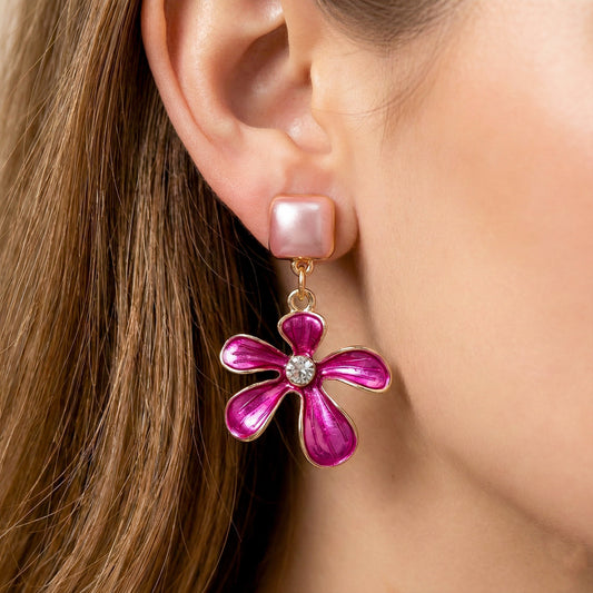 Blush Flower Chic Earrings jewellery product view 2