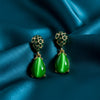 Green Cat Eye Drop Earrings jewellery product view 1