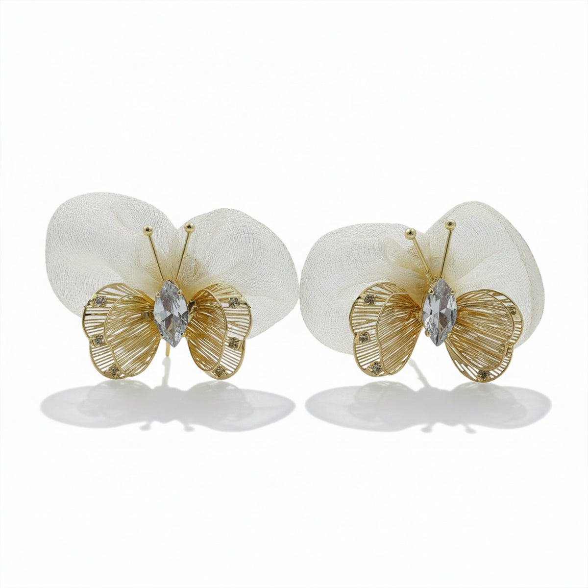 Pearl Veil Butterfly Earrings jewellery product view 6