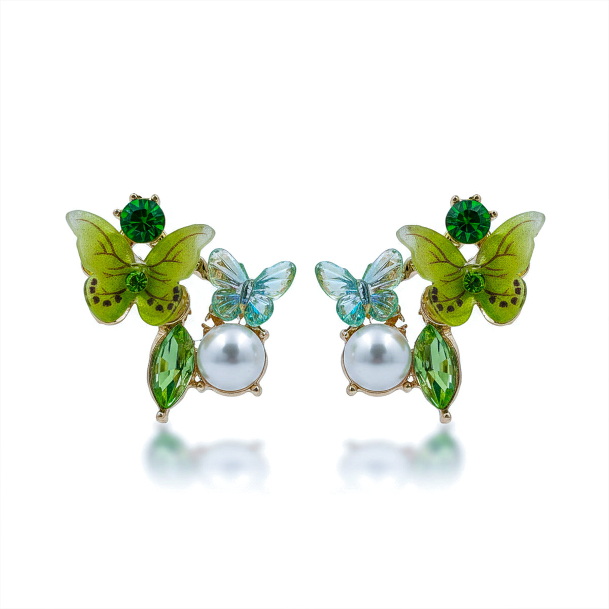 Butterfly Pearl Elegance Earrings jewellery product view 6
