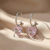 Blush Heart Luxe Bow Hoop Earrings jewellery product view 1