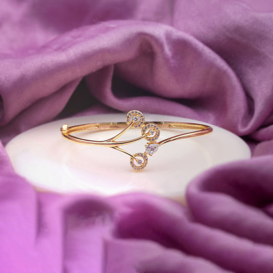 Trinity Diamond Gold Kada jewellery product view 2