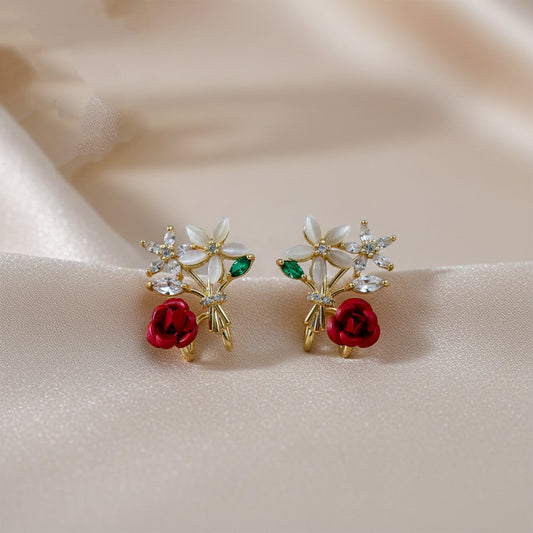 Roselle Luxe Bloom Earrings jewellery product view 2