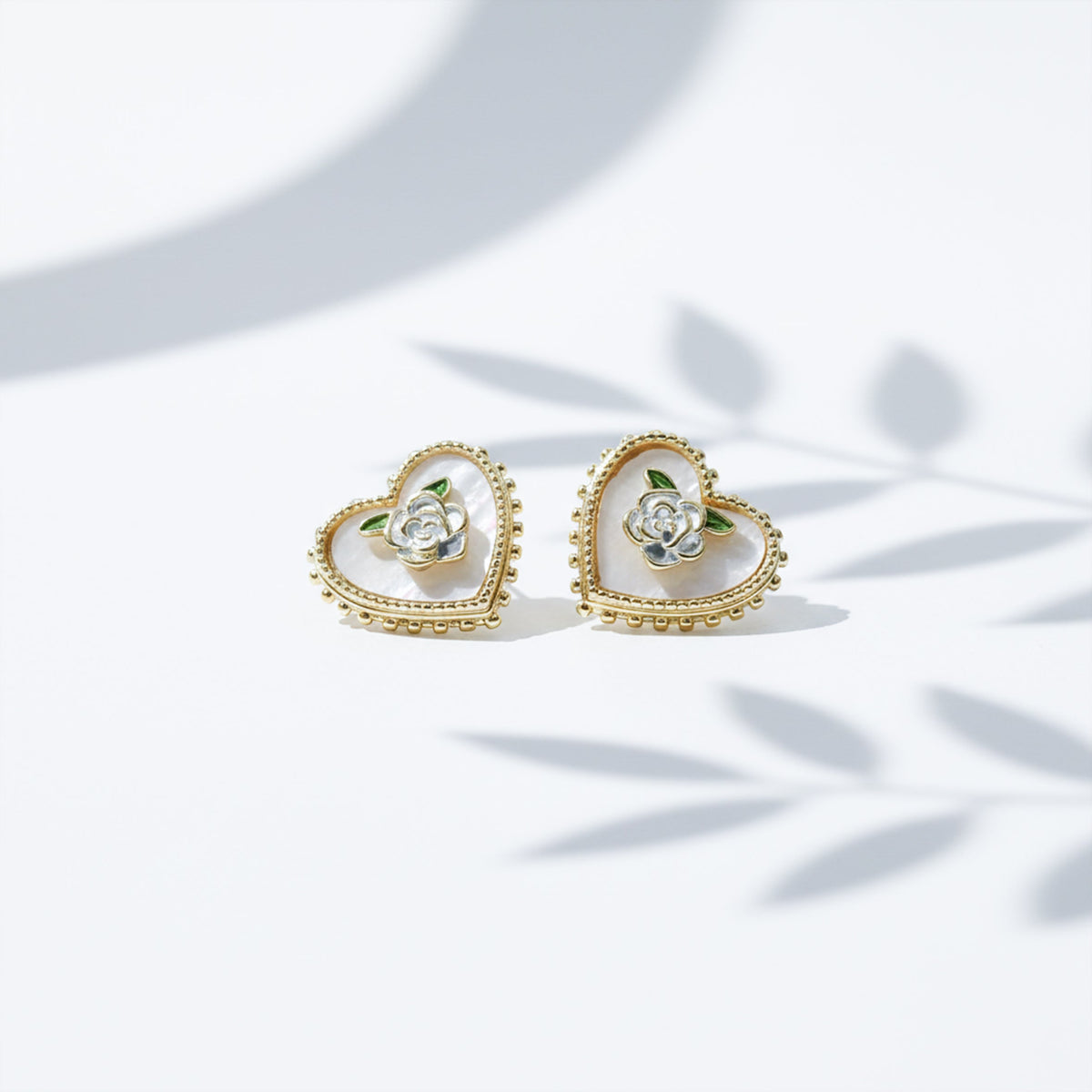 Opulent Heart Blossom Earrings jewellery product view 12