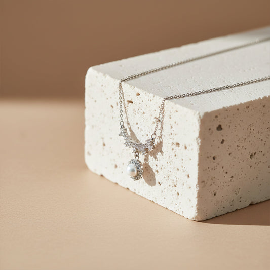 Elegant Opal Drop Pendant Necklace jewellery product view 2