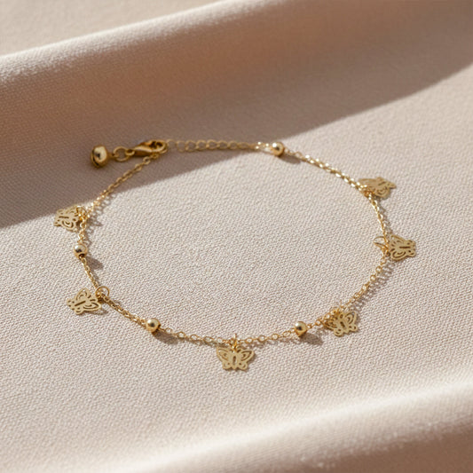 Ethereal Butterfly Chain Anklet jewellery product view 2