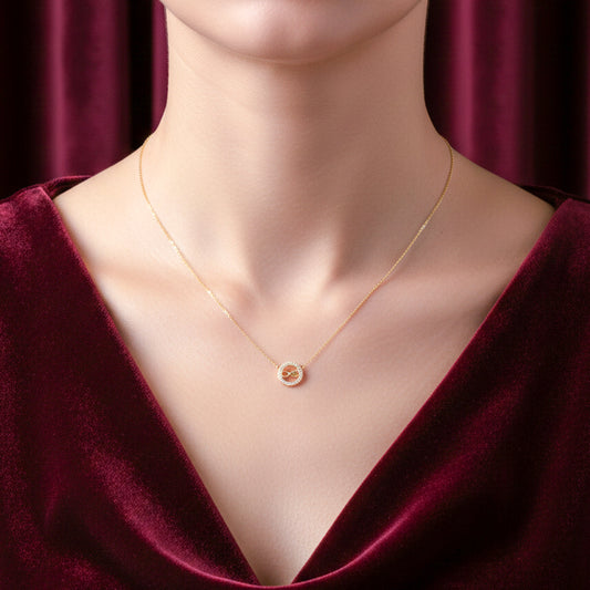 Elegant Gold Infinity Necklace jewellery product view 2