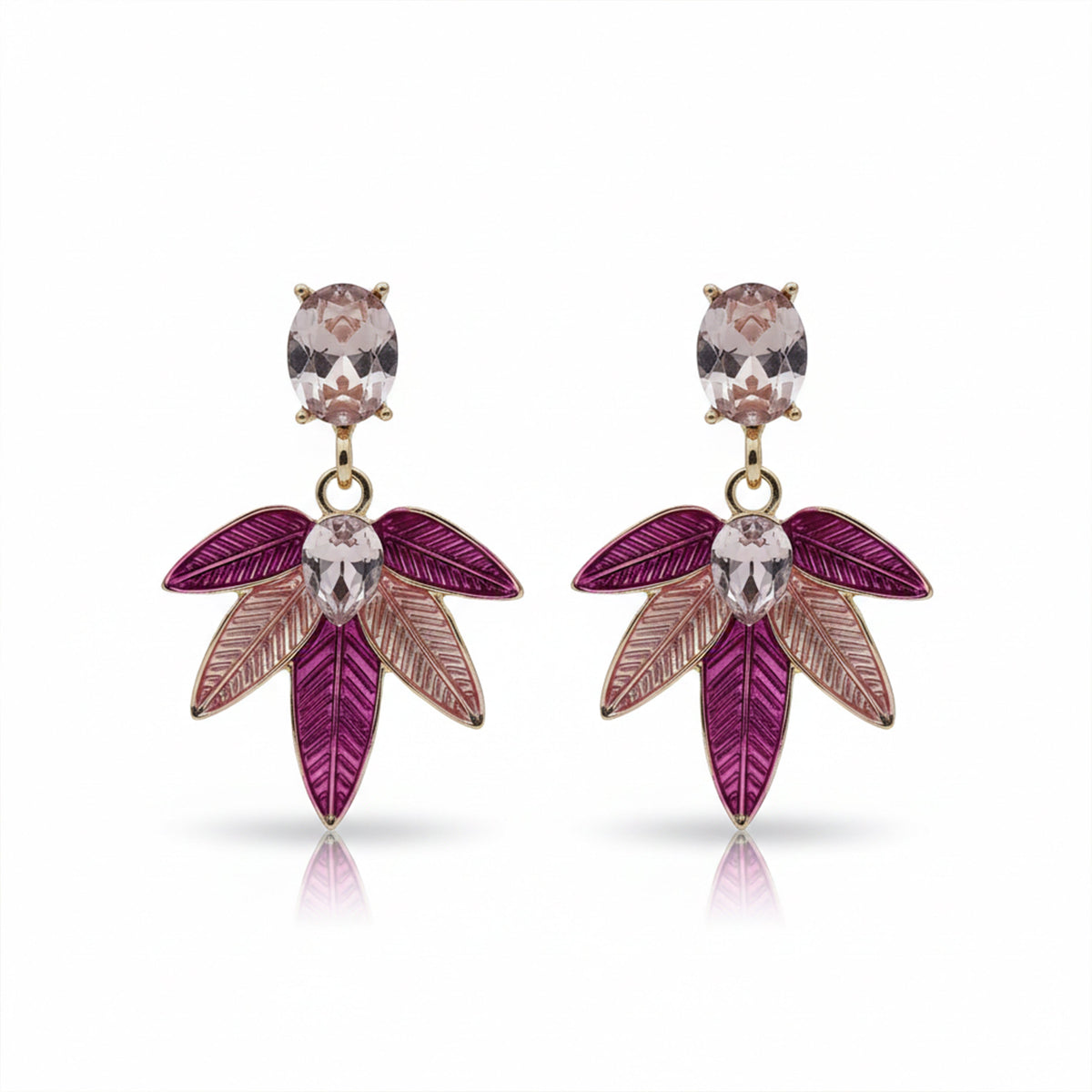 Blush Leaf Luxe Earrings jewellery product view 6