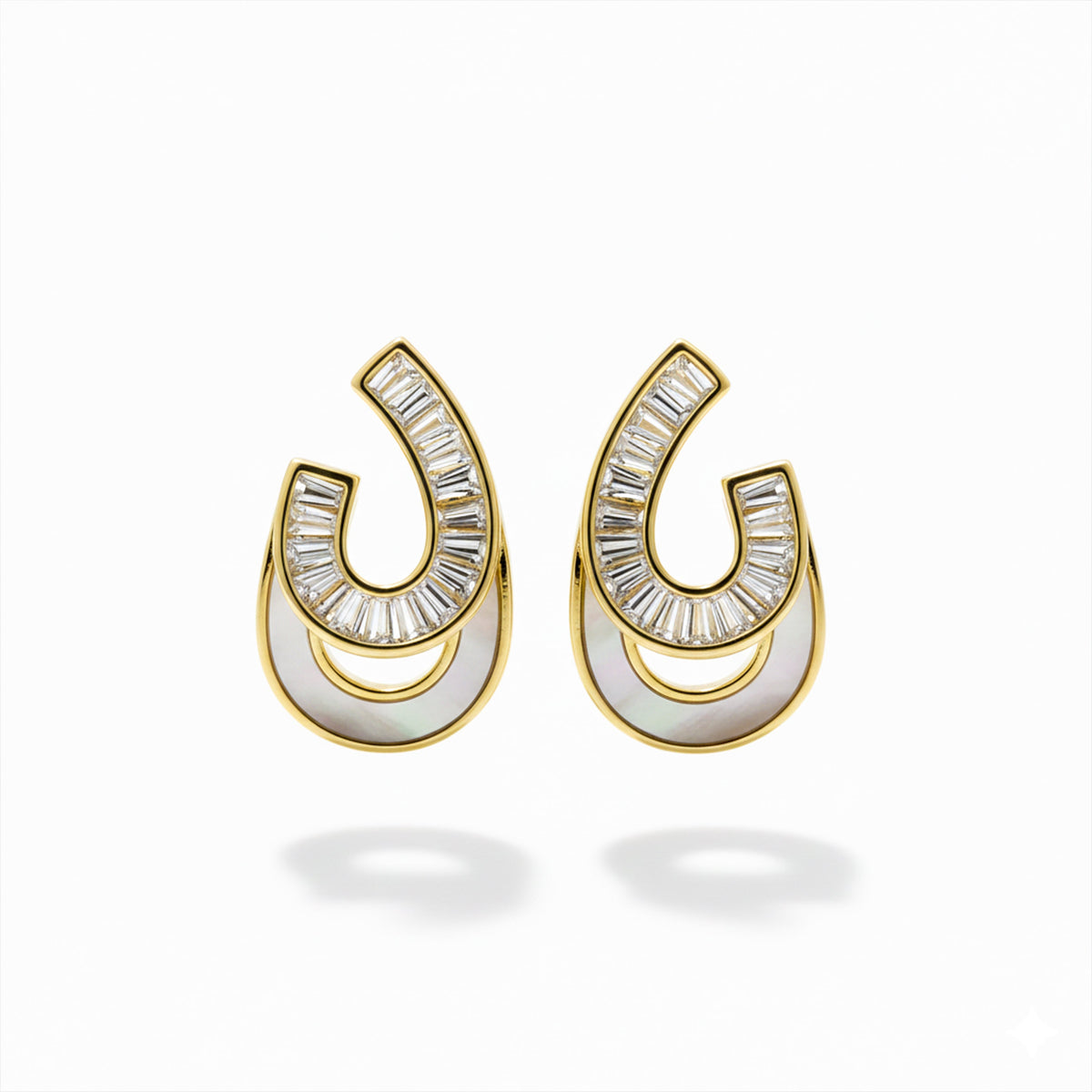 Zircon Arc Statement Earrings jewellery product view 6