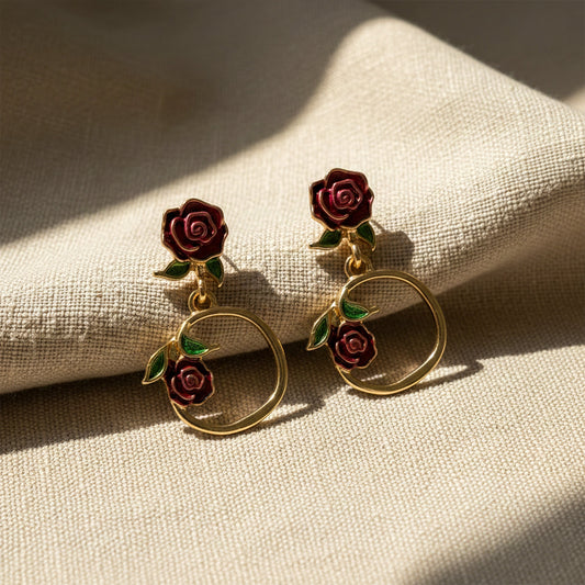 Rose Loop Luxe Earrings jewellery product view 2