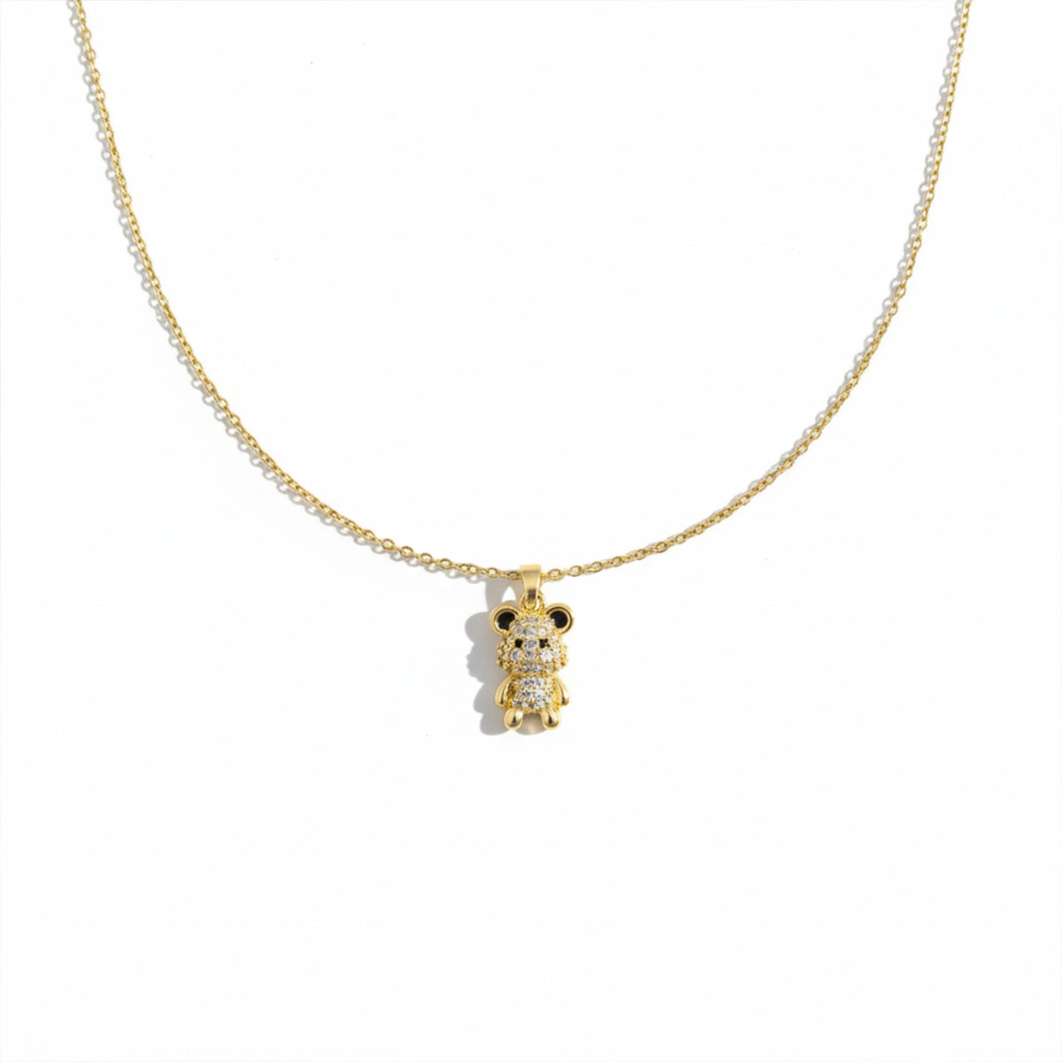 Teddy Bear Gold Necklace jewellery product view 4