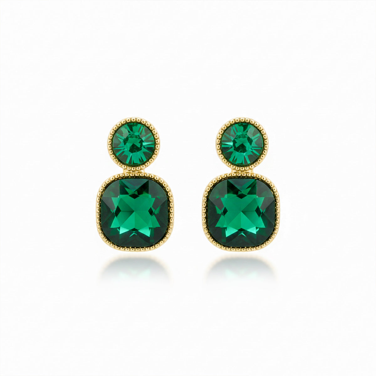 Green Gemstone Earrings jewellery product view 6