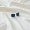 Midnight Blue Square Studs Earrings jewellery product view 1