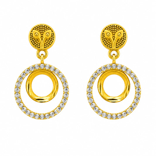 Zari Circles Earrings jewellery product view 2