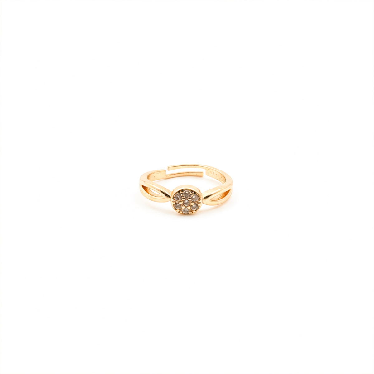 Royal Halo Crystal Gold Ring jewellery product view 5