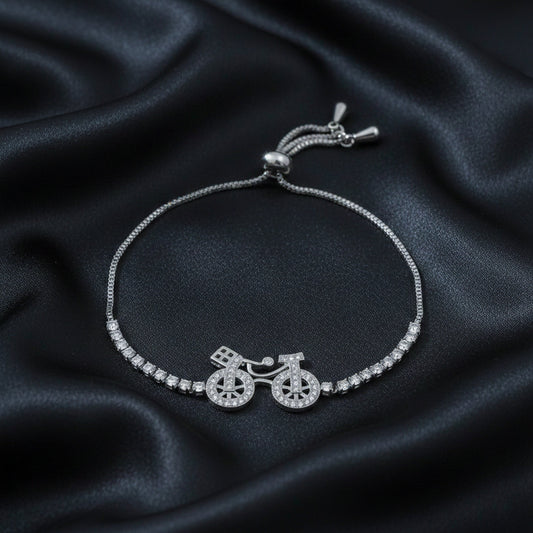 Silver Cycle Elegance Bracelet jewellery product view 2