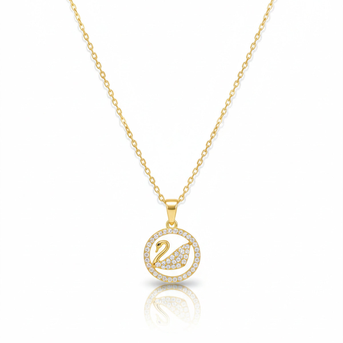 Swan Graceful Pendant Necklace jewellery product view 8