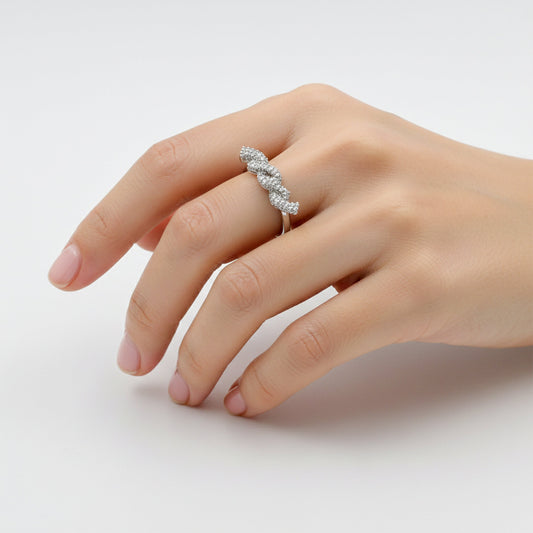 Wave Zircon Ring jewellery product view 2