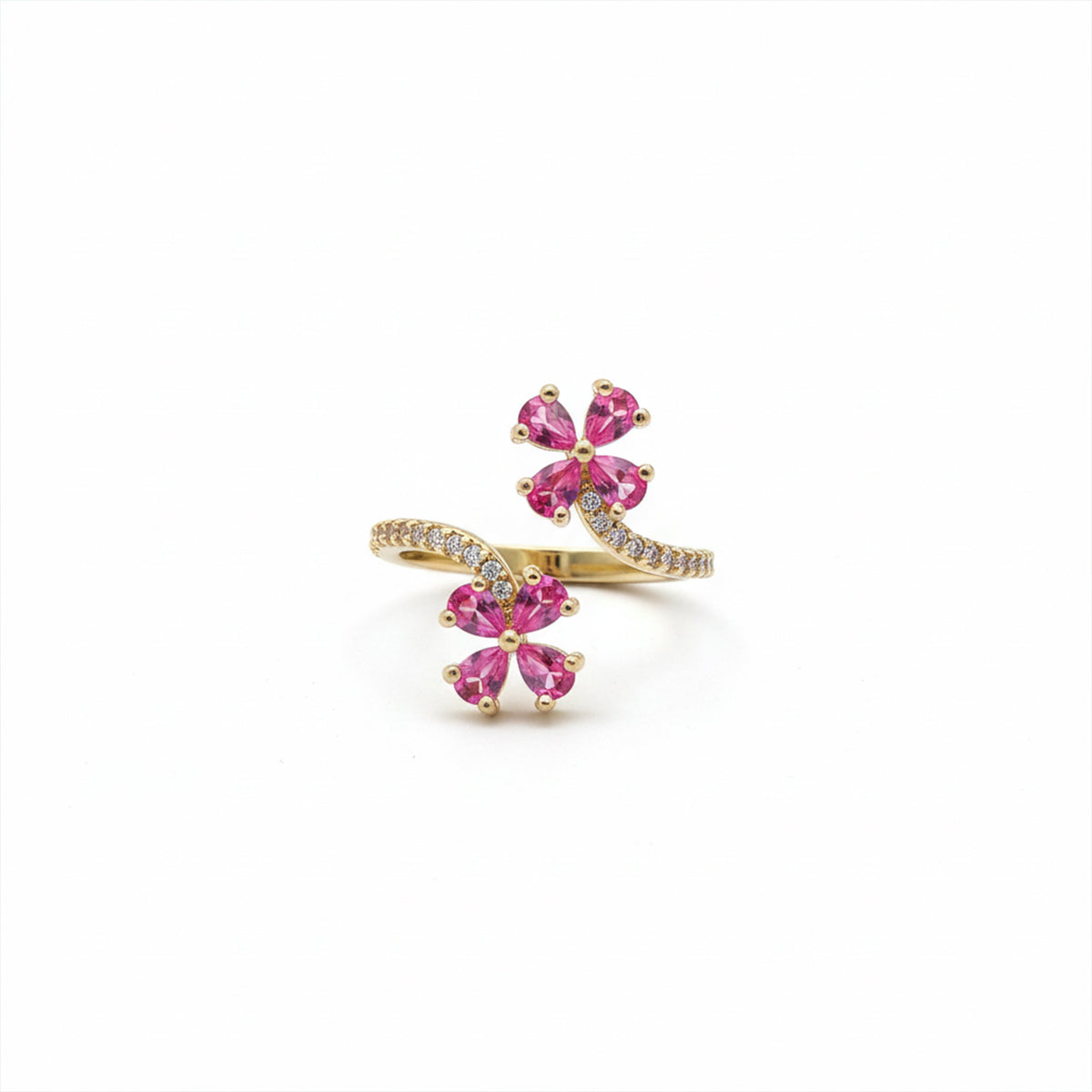 Rose Bloom Pink Adjustable Luxury Ring jewellery product view 5