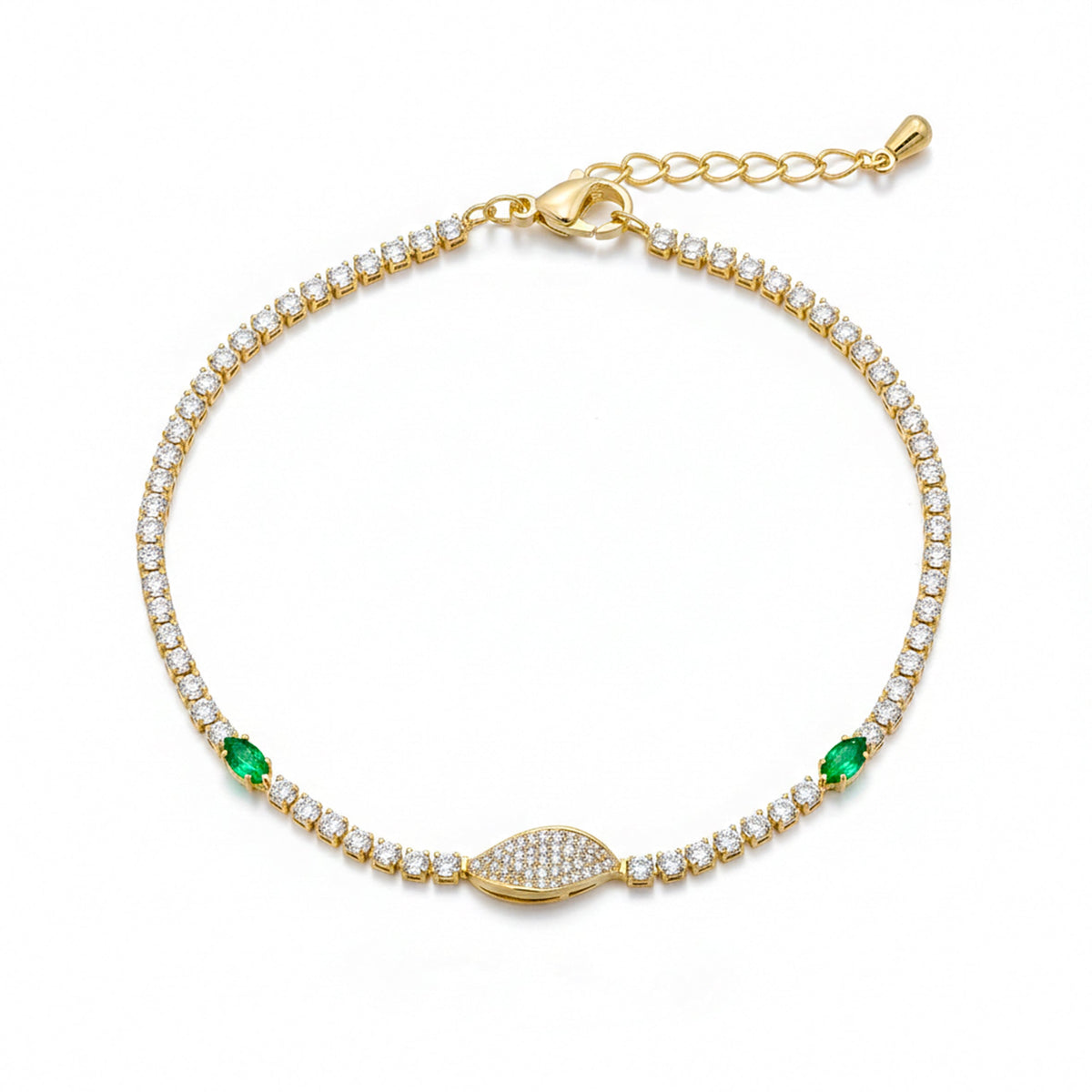 Regal Green Aura Diamond Bracelet jewellery product view 5
