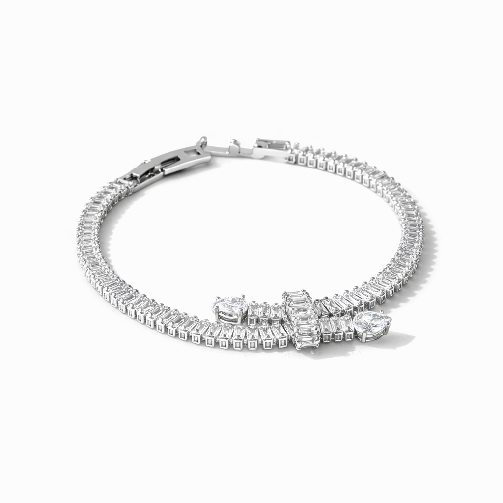 Aurielle Crystal Baguette Bracelet jewellery product view 6