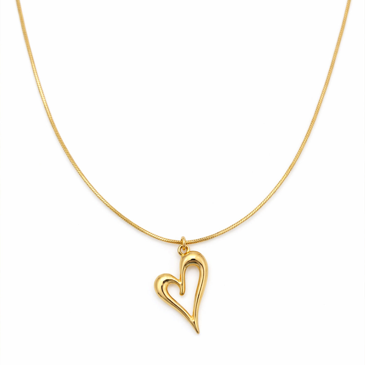 Romantic Gold Heart Pendant Necklace jewellery product view 7