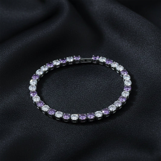Velvet Purple Luxe Tennis Bracelet jewellery product view 2