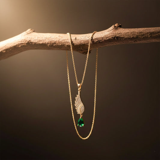 Angel Wing Pendant Necklace jewellery product view 2