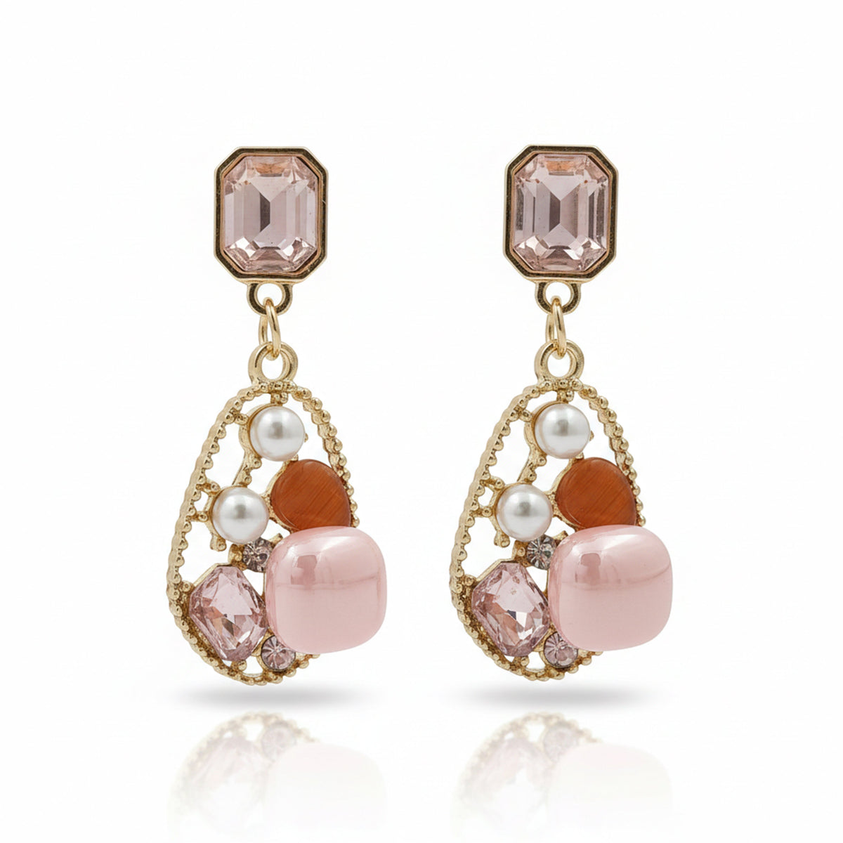 Pink Luxe Charm Earrings jewellery product view 6
