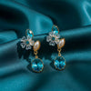Teal Blossom Drop Earrings jewellery product view 1