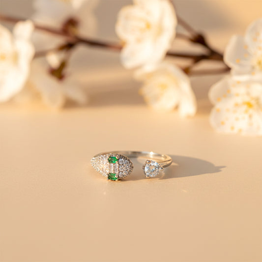 Regalia Emerald Diamond Ring jewellery product view 2