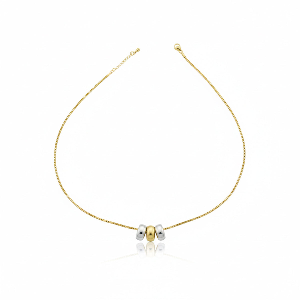 Luxpenny Golden Petal Charm Necklace jewellery product view 5