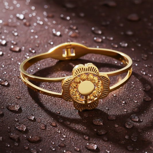 Luxora Floral Gold Kada jewellery product view 2