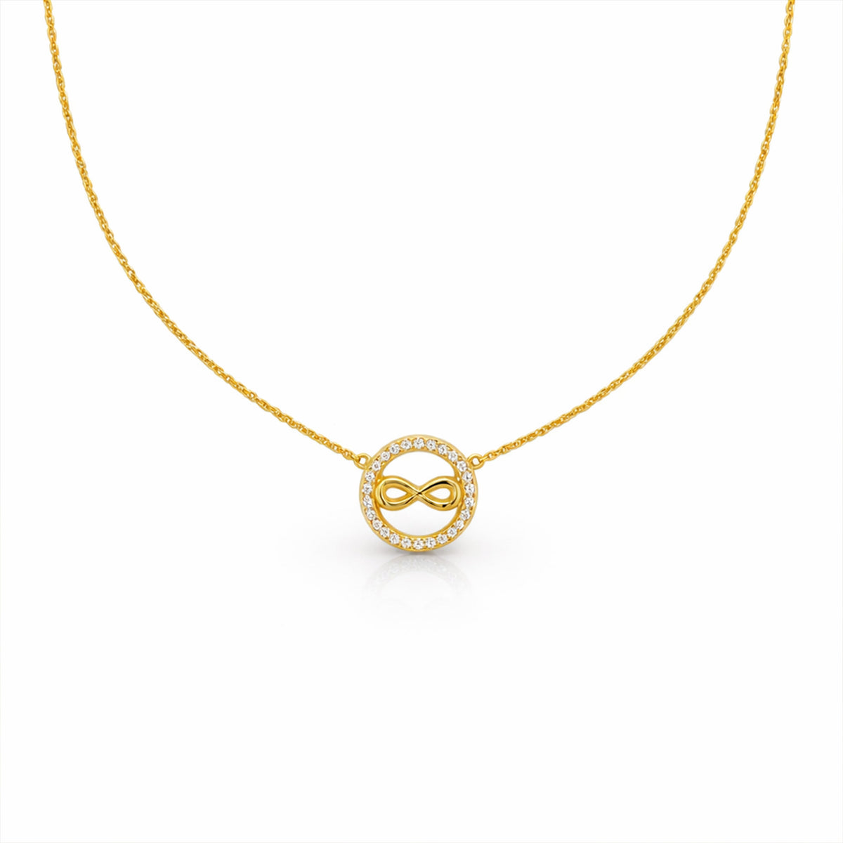 Elegant Gold Infinity Necklace jewellery product view 7