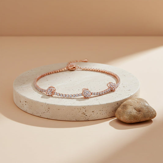 Rose Elegance Diamond Bracelet jewellery product view 2