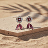 Scarlet Bloom Diamond Drop Earrings jewellery product view 1