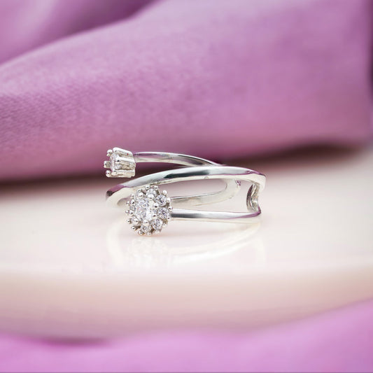 Royal Bloom Open Diamond Ring jewellery product view 2