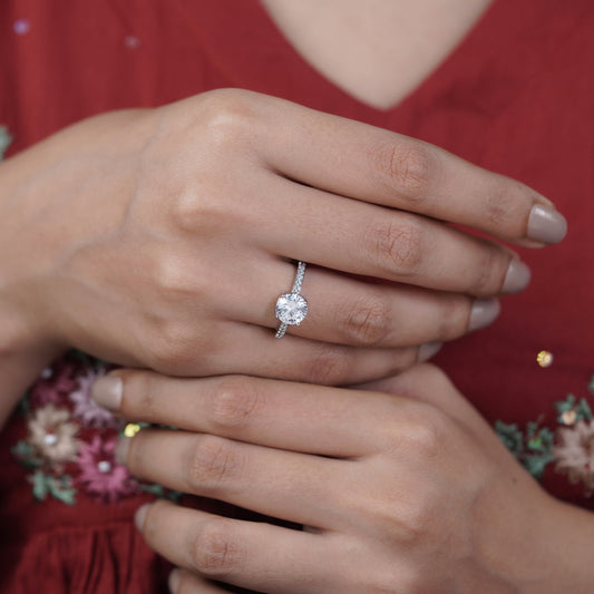 Classic Round Solitaire Diamond Ring jewellery product view 2