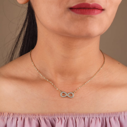Lisha Infinity Necklace jewellery product view 2