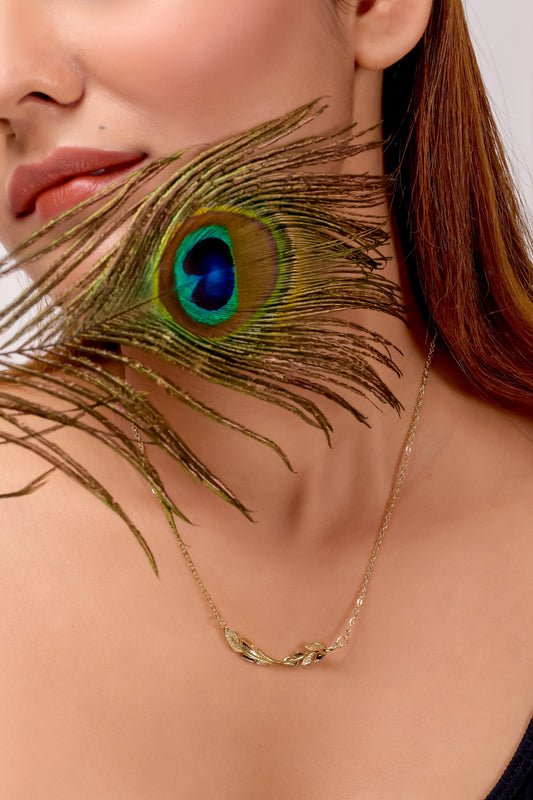 Swarna Leaf Necklace jewellery product view 2