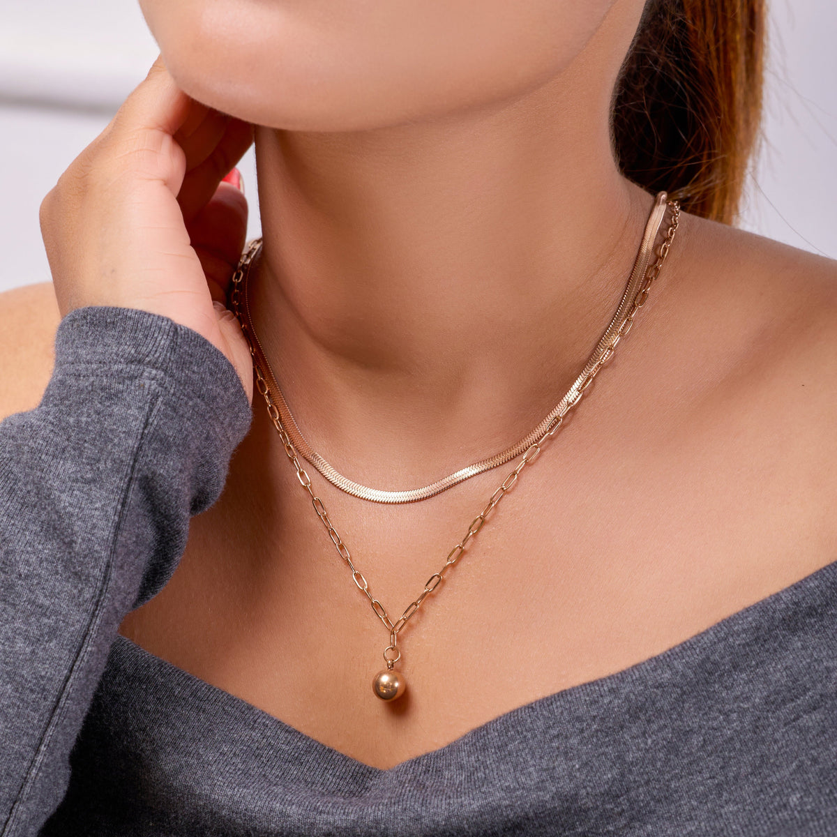 Zyra Twin Grace Necklace jewellery product view 8