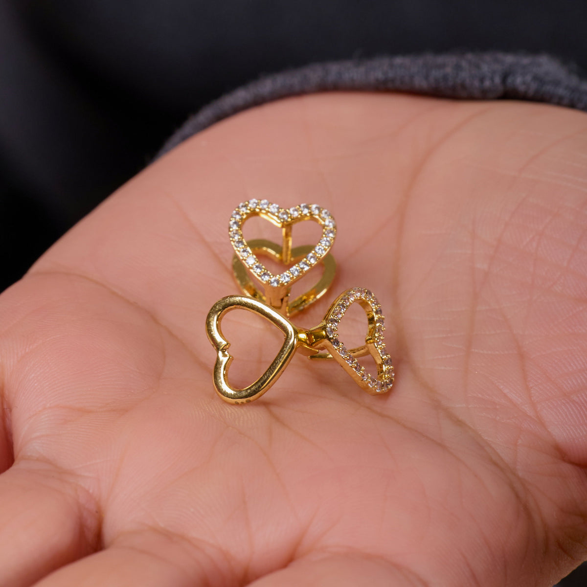 Celestia Love Crystal Heart Earrings jewellery product view 2