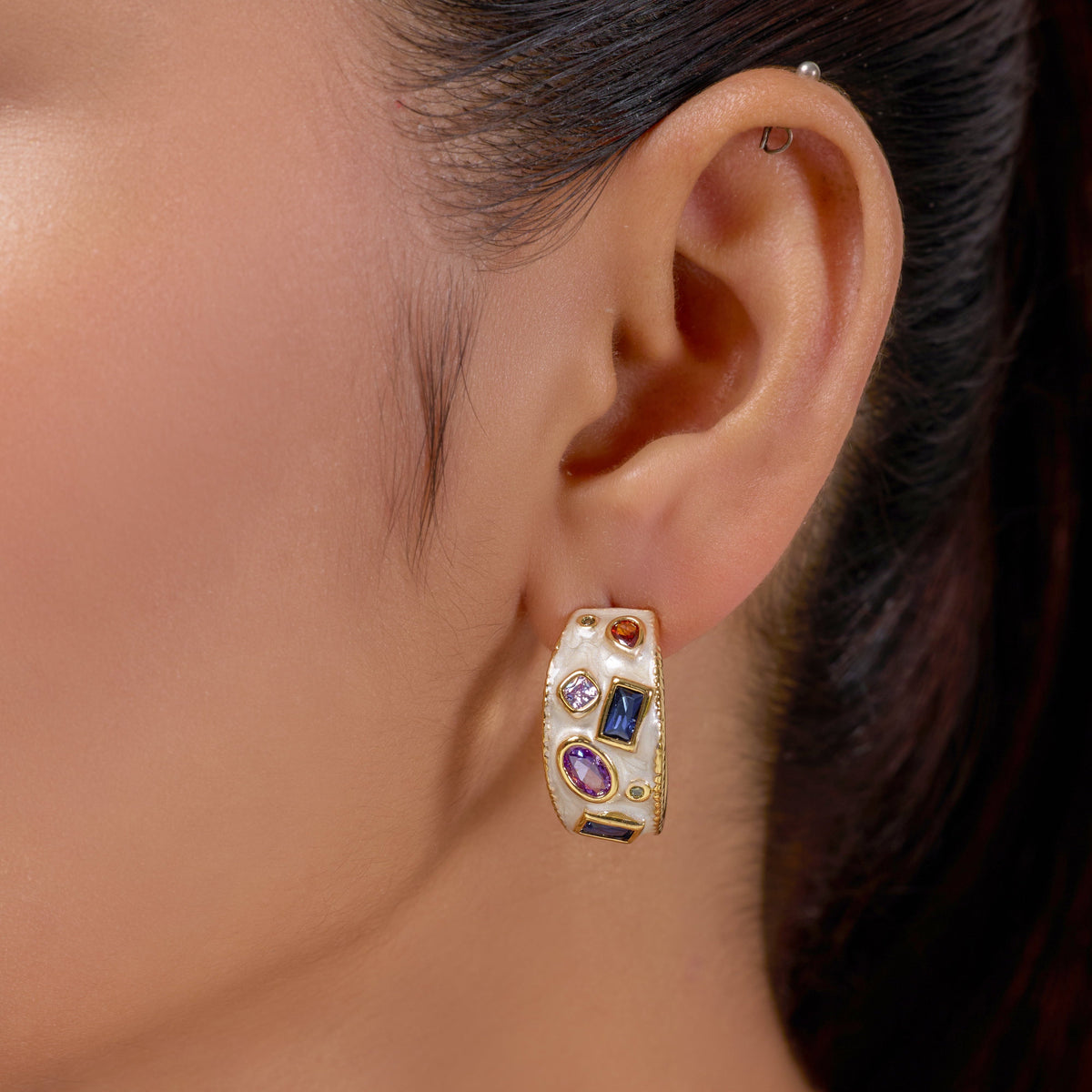 Resin Gems Earrings jewellery product view 7