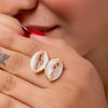 Cowrie Studs Earrings jewellery product view 1
