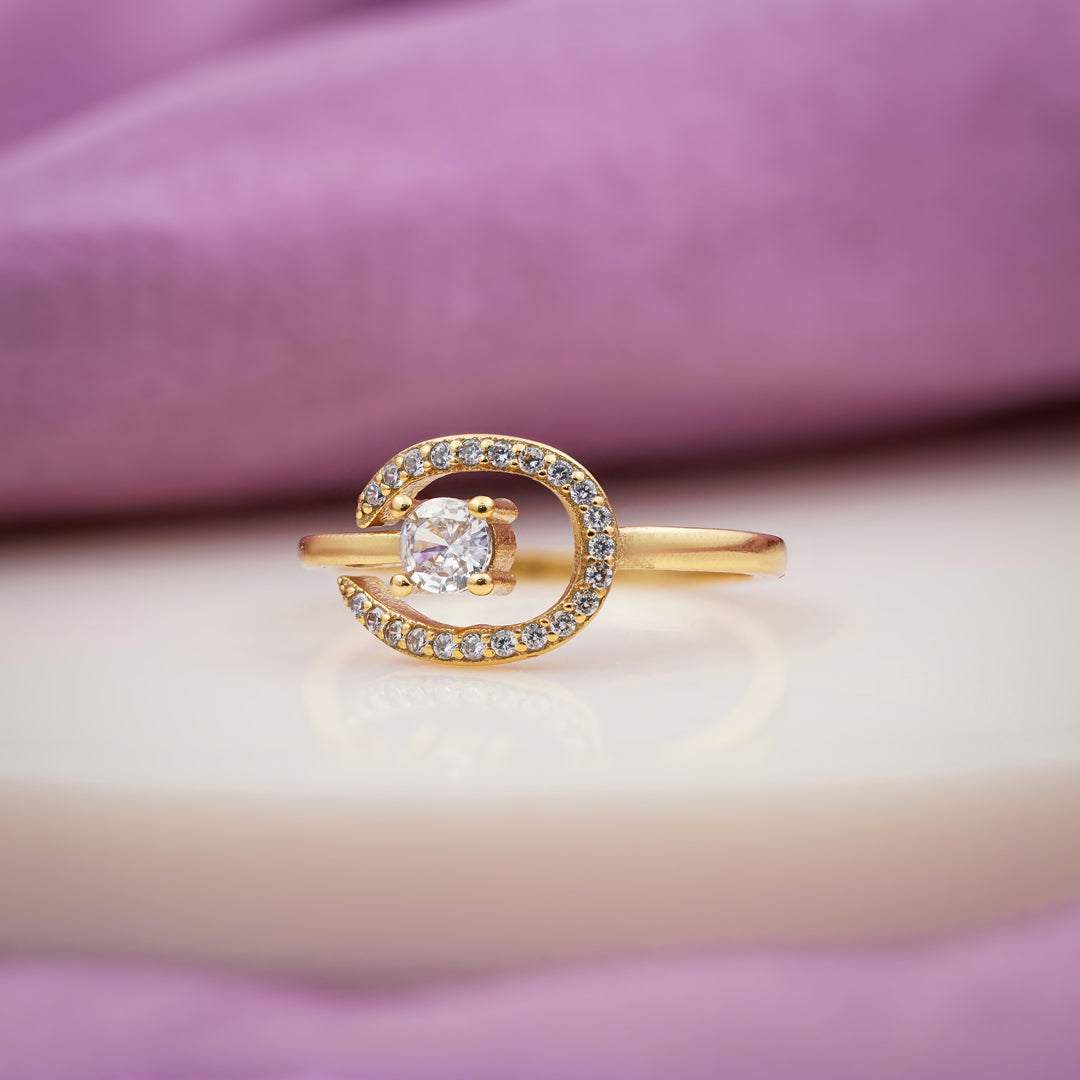 Luxpenny Aurora Swirl Halo Ring jewellery product view 3