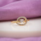 Luxpenny Aurora Swirl Halo Ring jewellery product view 4